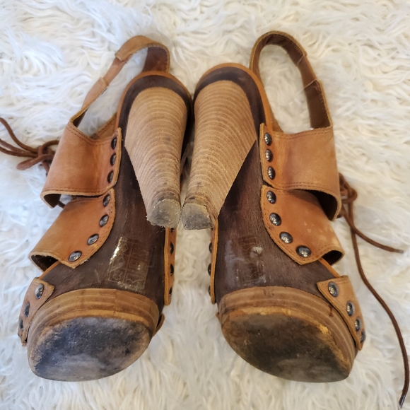 ALDO|Womens Tan Lace Up Heels| size 37 - Picture 7 of 11